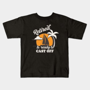 Sailboat Pensioner Sailing Retro Vintage Kids T-Shirt